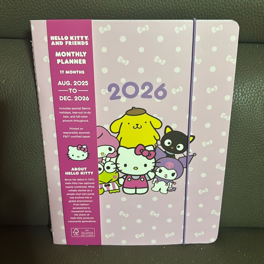 Hello Kitty & friends monthly planner 2026